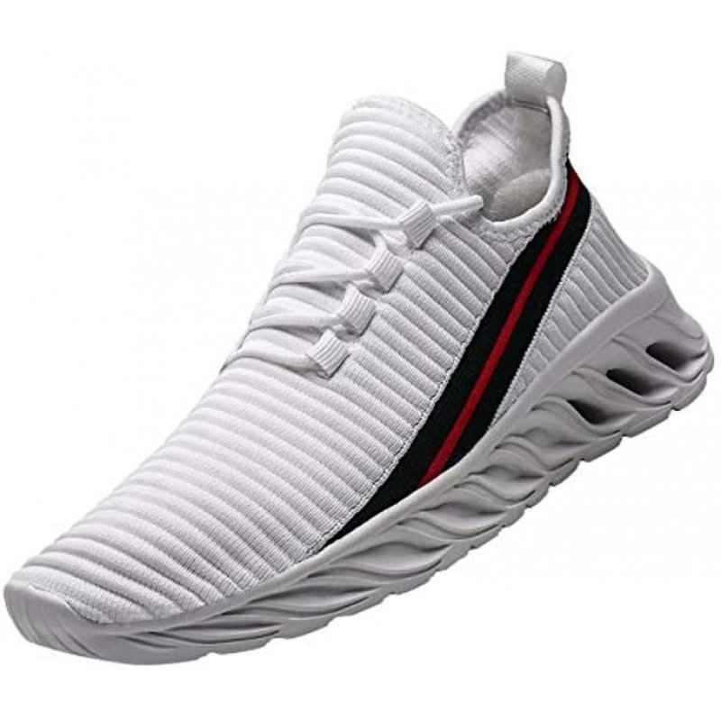 Wrezatro Shoes Running Men Lightweight Casual Walking Breathable Gym Workout Athletic Tennis Sneakers Z18-white